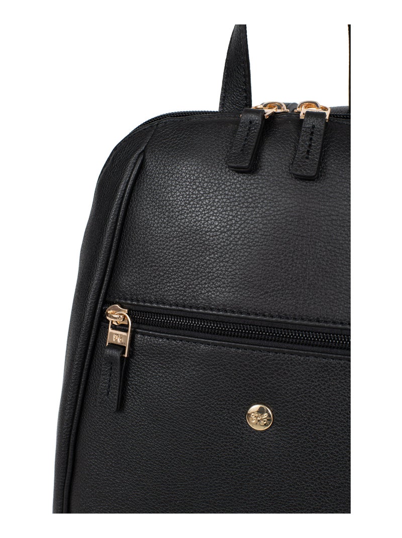 Mochila - cuero luna hexagona Negro - Kiabi
