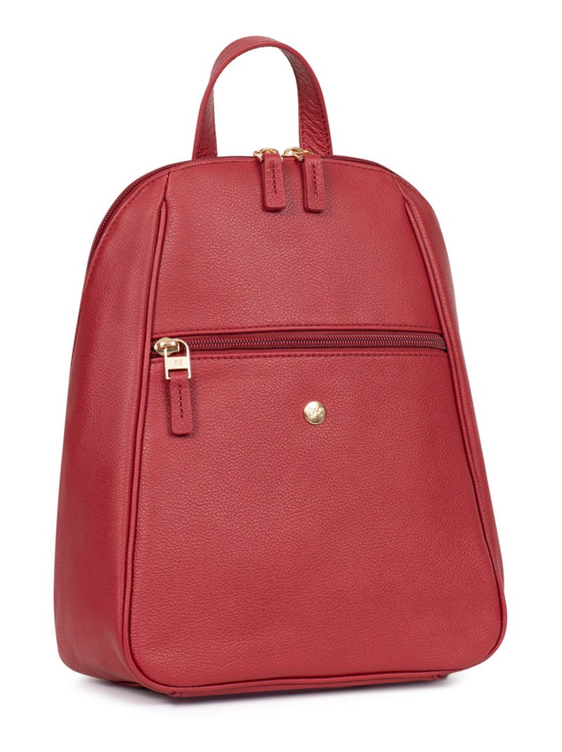 Mochila - cuero luna hexagona Rojo oscuro - Kiabi