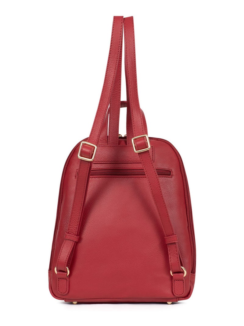 Mochila - cuero luna hexagona Rojo oscuro - Kiabi