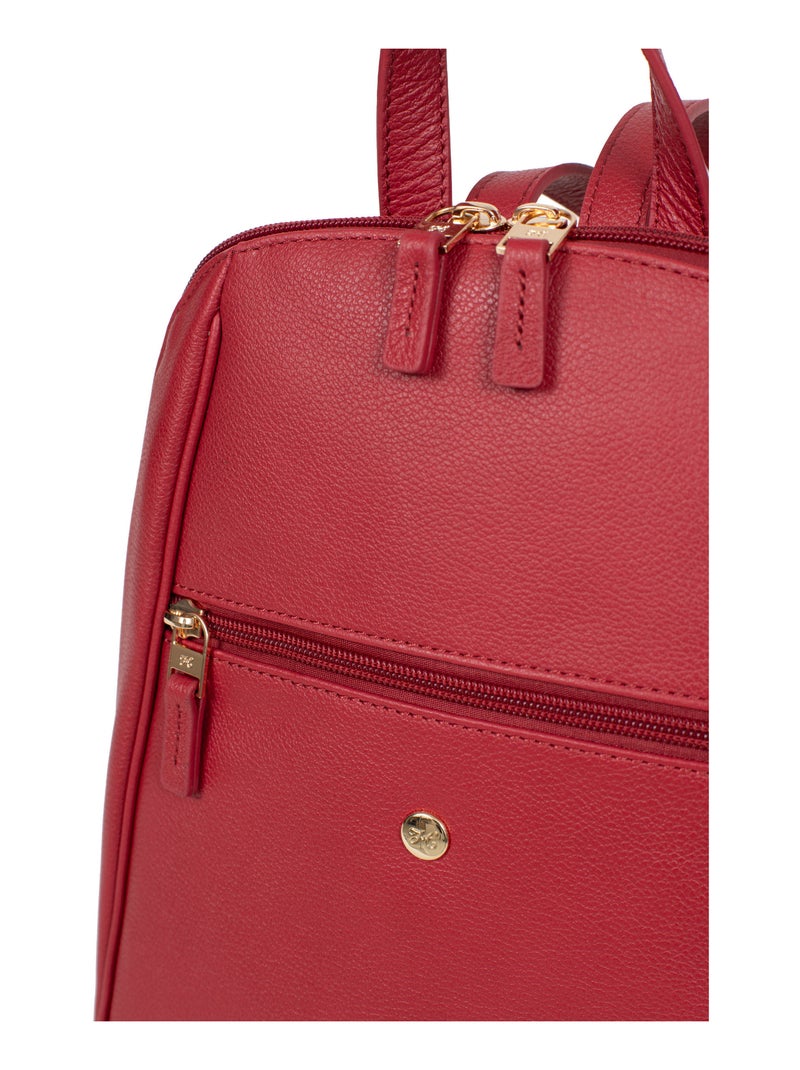 Mochila - cuero luna hexagona Rojo oscuro - Kiabi