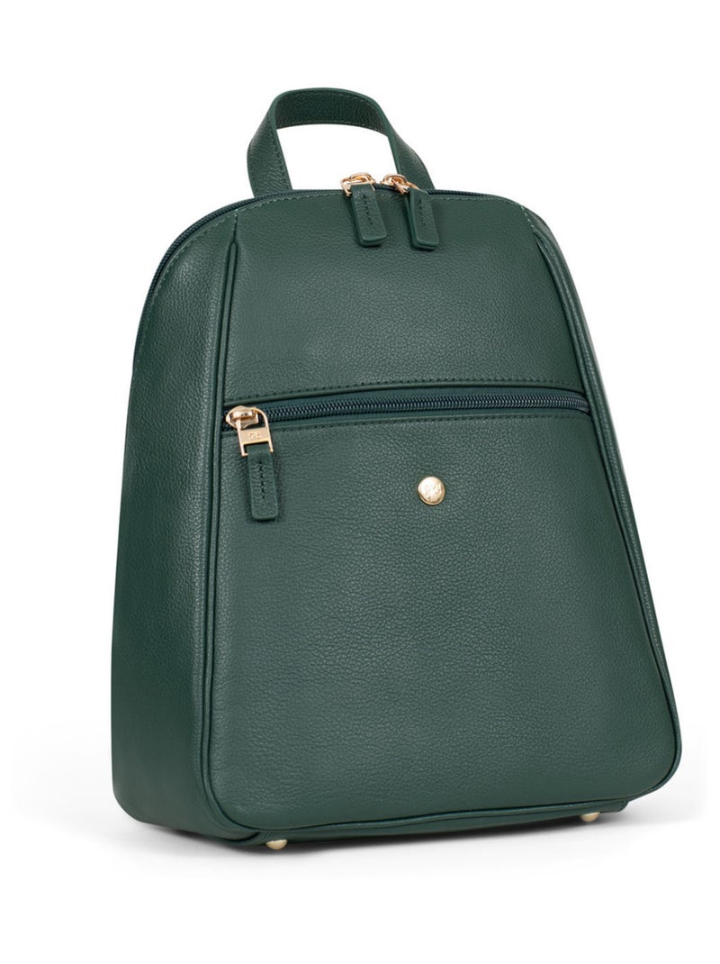 Mochila - cuero luna hexagona Verde abeto - Kiabi