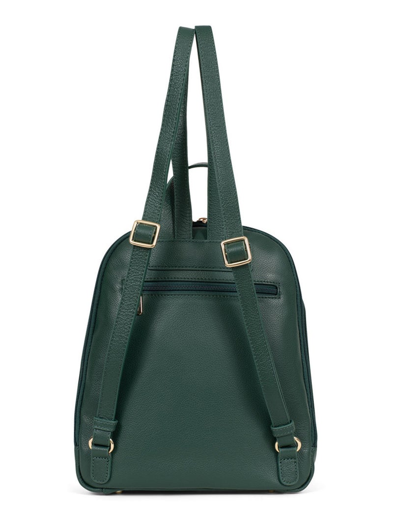 Mochila - cuero luna hexagona Verde abeto - Kiabi
