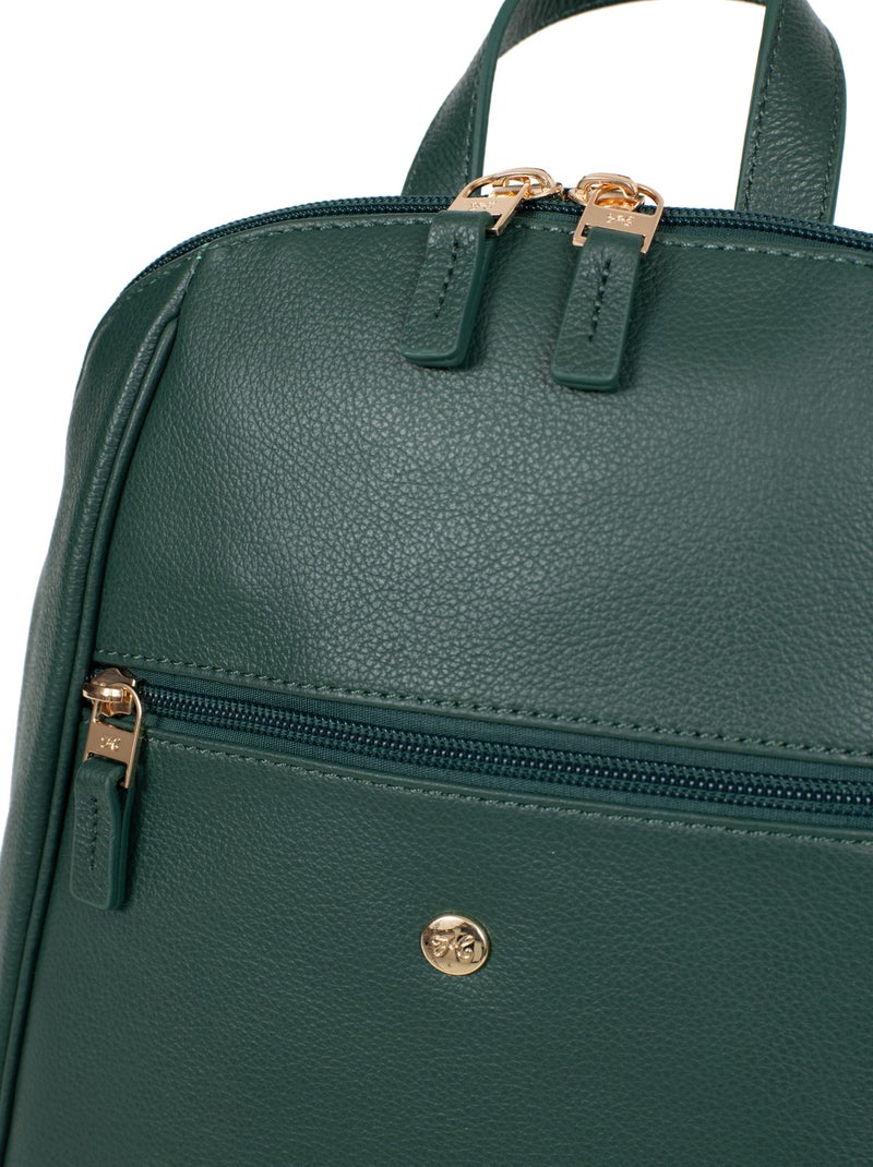 Mochila - cuero luna hexagona Verde abeto - Kiabi