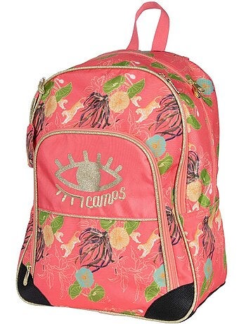 Mochila 2 compartimentos camps united eye estampado floral 42 cm
