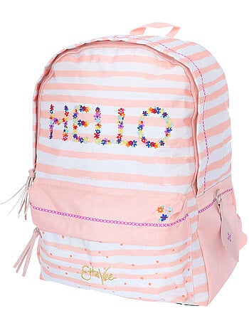Mochila 2 compartimentos lona estampadoe ettavee hello