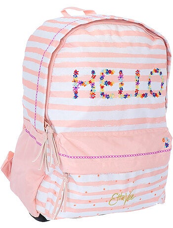 Mochila 2 compartimentos lona estampadoe ettavee hello
