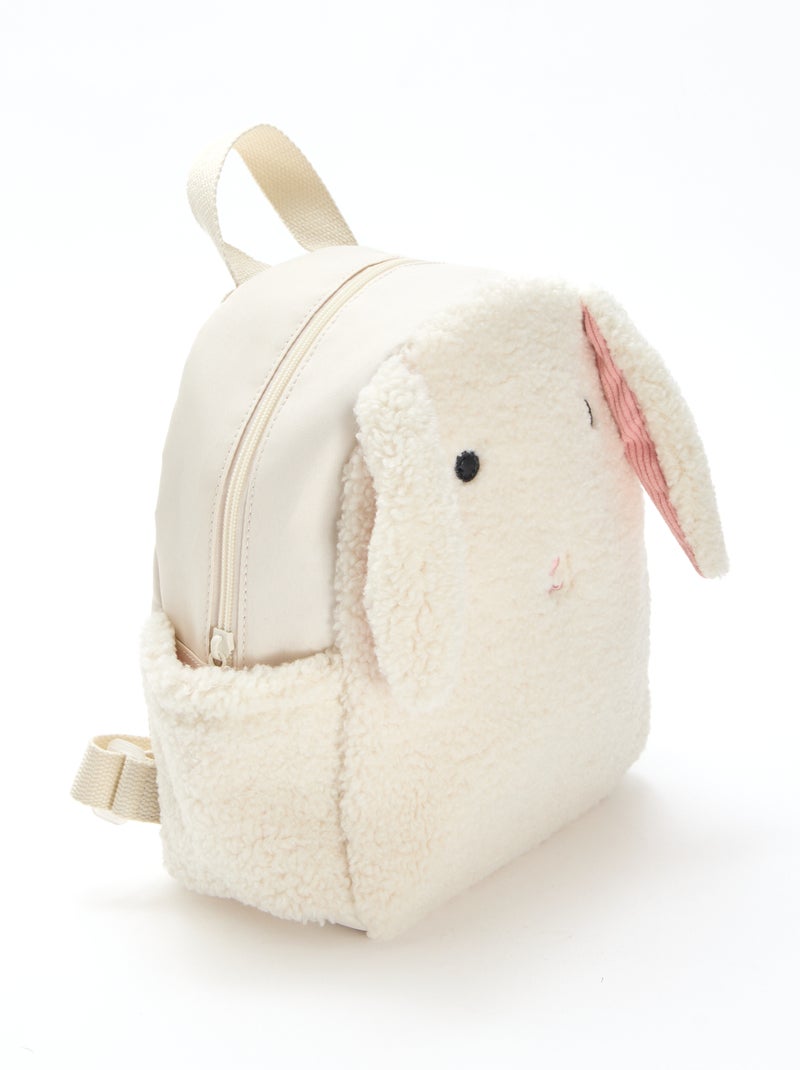 Mochila animada de conejo Blanco - Kiabi
