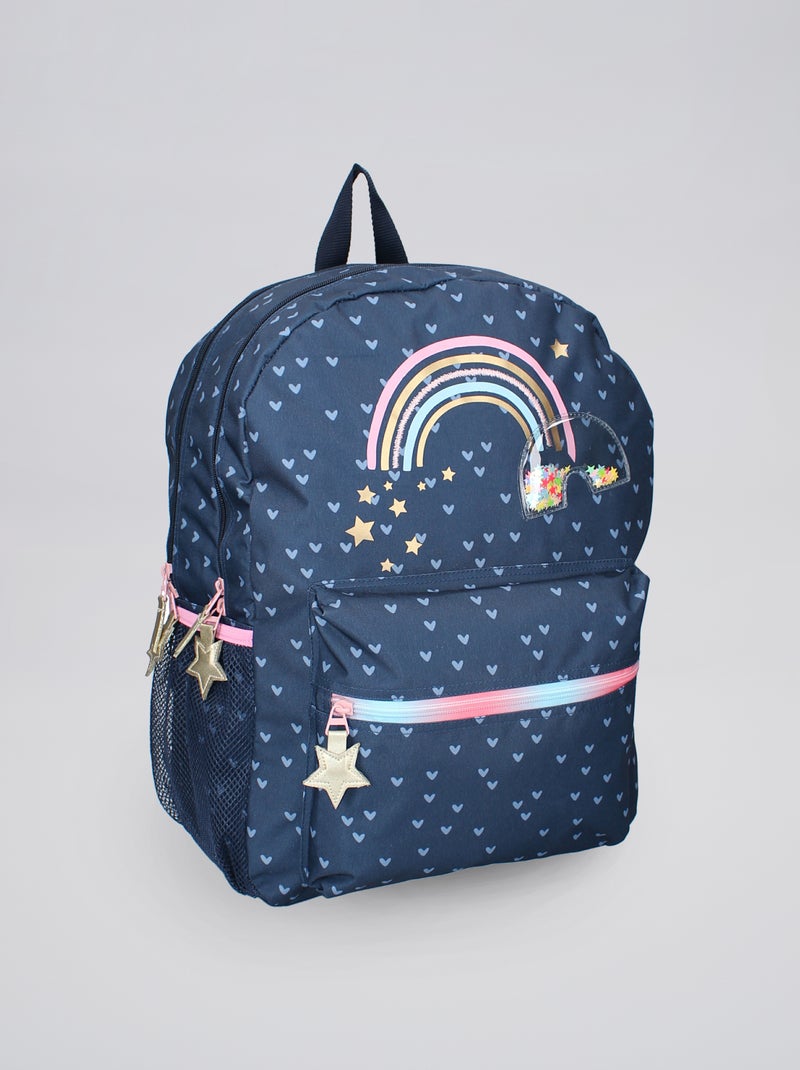 Mochila 'arcoíris' azul navy - Kiabi