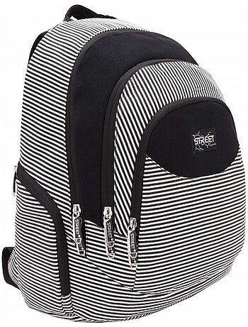 Mochila cmp street de lona a rayas horizontales 46 cm – 2 compartimentos cmp