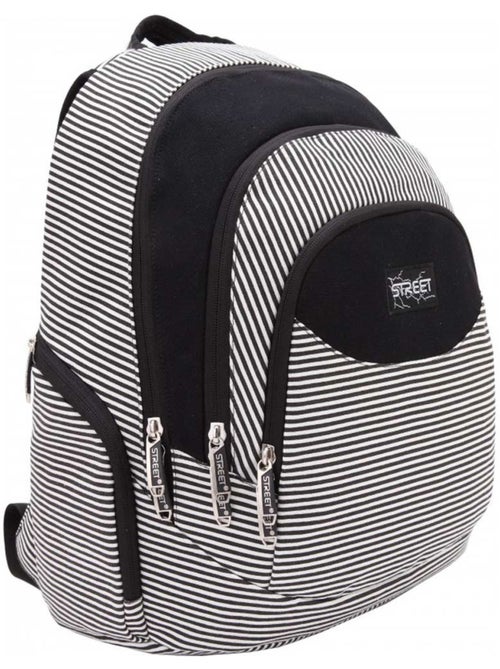 Mochila cmp street de lona a rayas horizontales 46 cm – 2 compartimentos cmp - Kiabi Mochila cmp street de lona a rayas horizontales 46 cm – 2 compartimentos cmp - Kiabi