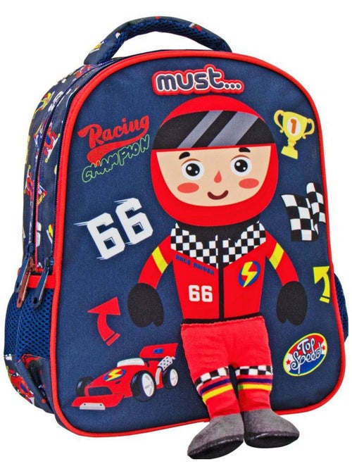 Mochila cmp temática coche de carreras con elementos de peluche - Kiabi Mochila cmp temática coche de carreras con elementos de peluche - Kiabi