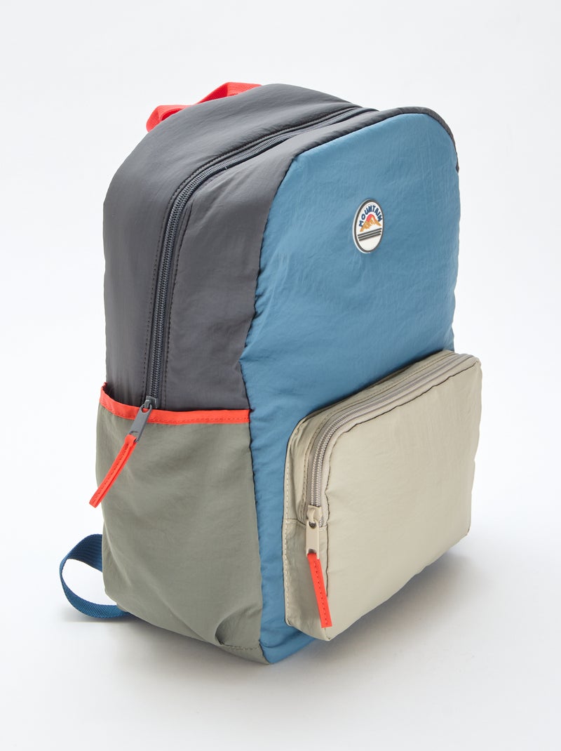 Mochila colorblock Azul - Kiabi