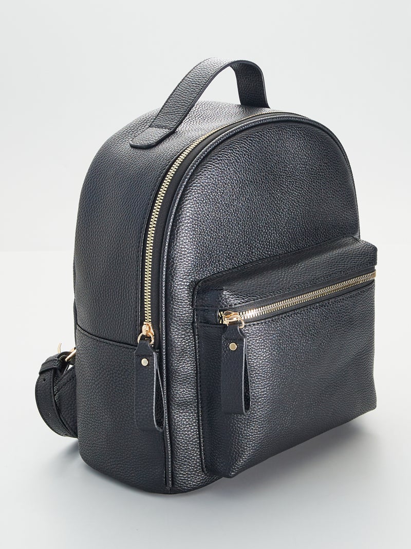 Mochila con bolsillo delantero NEGRO - Kiabi
