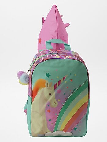 Mochila con capucha de unicornio