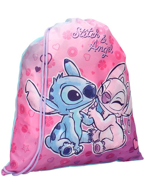 Mochila con cordón stitch hello cutie – stitch y angel - Kiabi Mochila con cordón stitch hello cutie – stitch y angel - Kiabi
