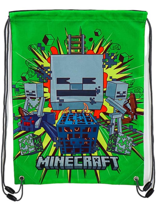 Mochila con cordones minecraft skeleton – 42 x 31 cm - Kiabi