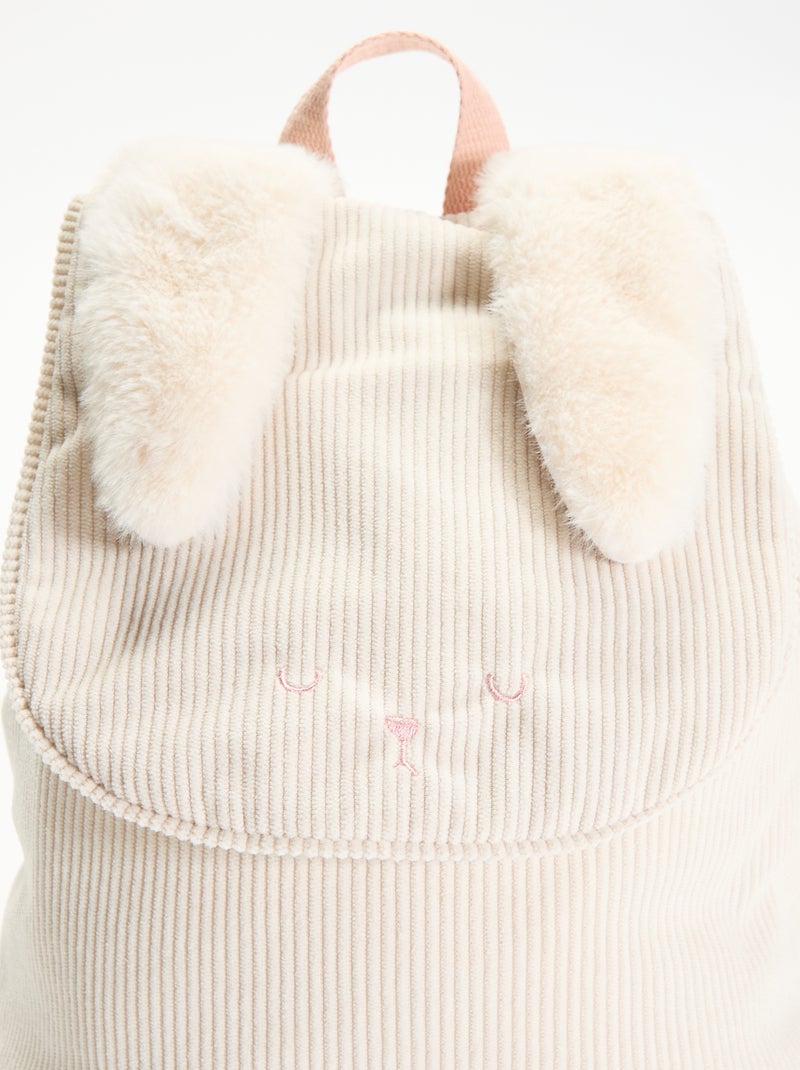 Mochila con diseño de animal y orejas Beige - Kiabi