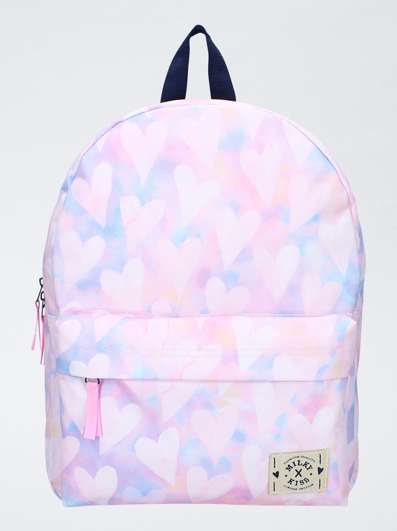 Mochila con estampado de 'corazones' Beige - Kiabi