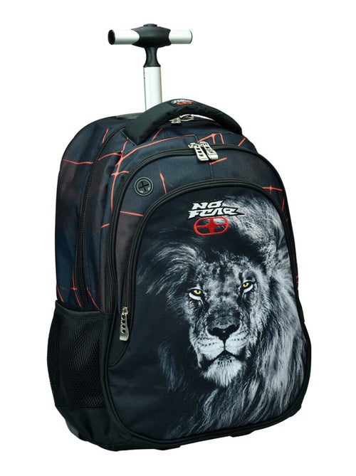 Mochila con ruedas - estampado león king of jungle - no fear - Kiabi