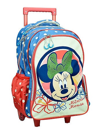Mochila con ruedas - estampado minnie flowers - licencia disney