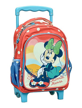 Mochila con ruedas - minnie flowers - licencia disney