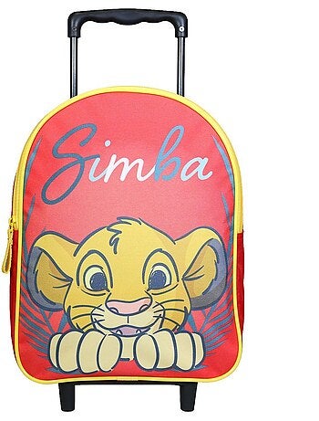 Mochila con ruedas 31 cm disney el rey león simba de poliéster