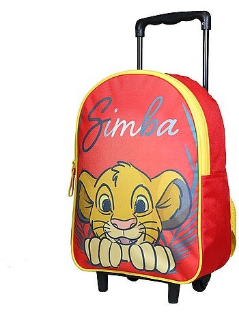 Mochila con ruedas 31 cm disney el rey león simba de poliéster