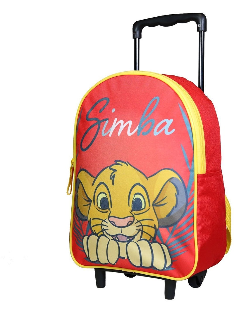 Mochila con ruedas 31 cm disney el rey león simba de poliéster Rojo - Kiabi