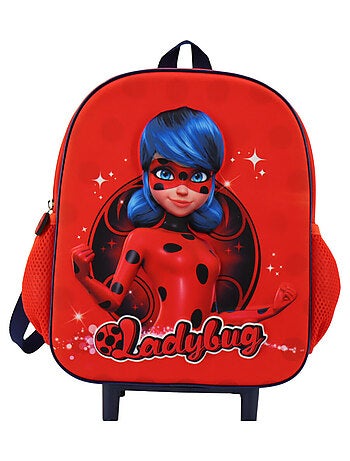 Mochila con ruedas 3d miraculous: las aventuras de ladybug práctica