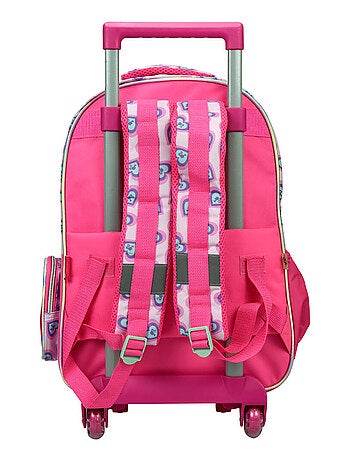 Mochila con ruedas 46 cm - estampado barbie - licencia oficial