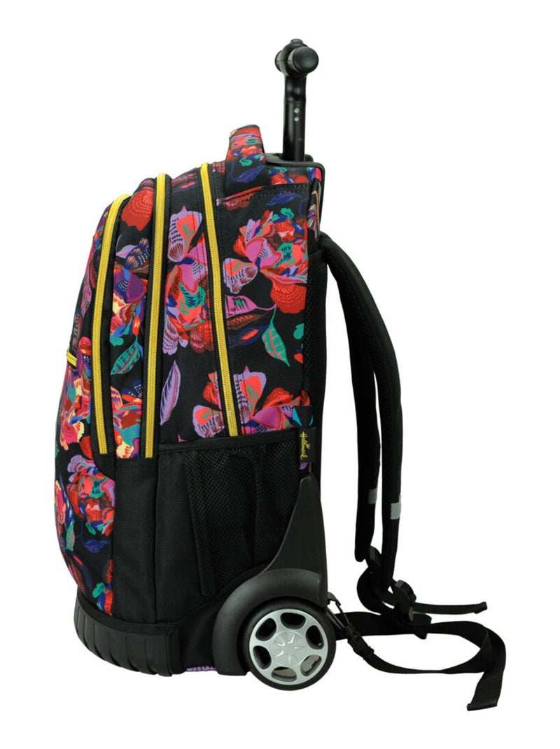 Mochila con ruedas 48 cm - estampado flores - hallmark de alta gama Multicolor - Kiabi