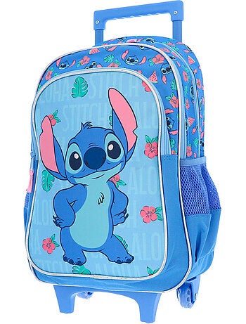 Mochila con ruedas 48 cm lilo y stitch stitch happy 2 compartimentos