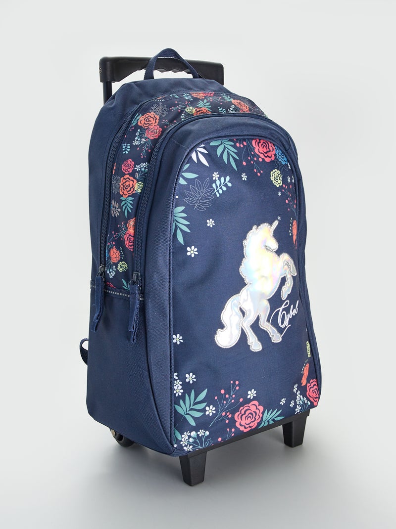 Mochila con ruedas azul - Kiabi