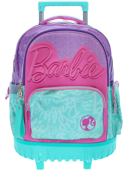 Mochila con ruedas barbie 4 ruedas con purpurina 46 cm - Kiabi Mochila con ruedas barbie 4 ruedas con purpurina 46 cm - Kiabi