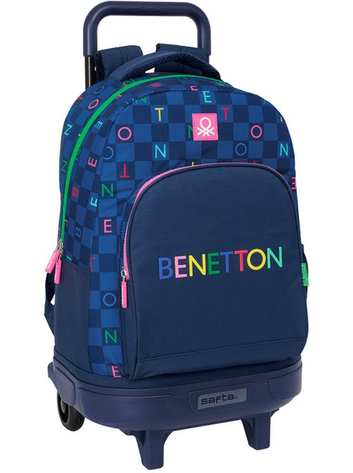 Mochila con ruedas benetton damero extraíble 45x33x22 cm - Kiabi Mochila con ruedas benetton damero extraíble 45x33x22 cm - Kiabi