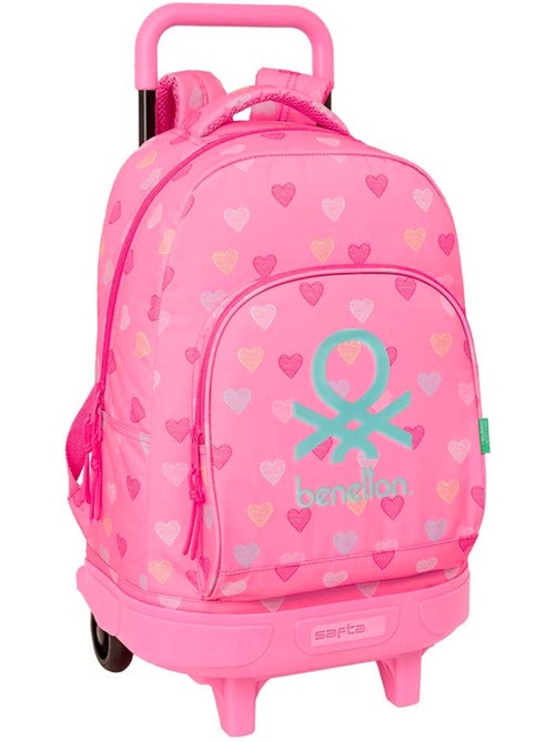 Mochila con ruedas benetton motivo corazones 22 l 33 x 45 x 22 cm cmp - Kiabi Mochila con ruedas benetton motivo corazones 22 l 33 x 45 x 22 cm cmp - Kiabi
