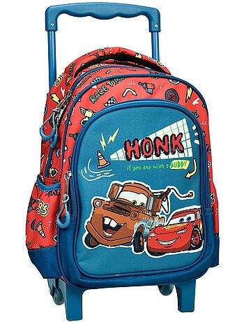 Mochila con ruedas cars de poliéster estampado