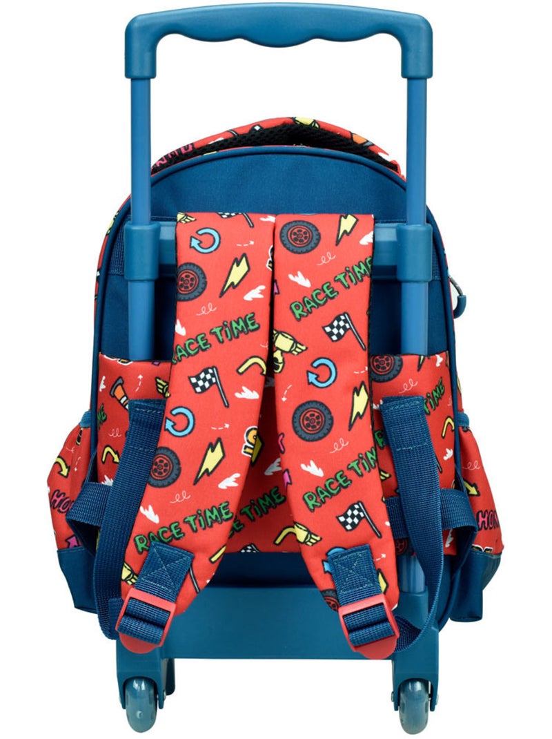 Mochila con ruedas cars de poliéster estampado Azul Rojo - Kiabi