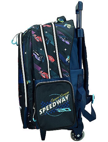 Mochila con ruedas cars rayo mcqueen 44 cm - trolley escolar