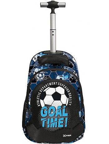 Mochila con ruedas cmp motivo football goal time 2 compartimentos