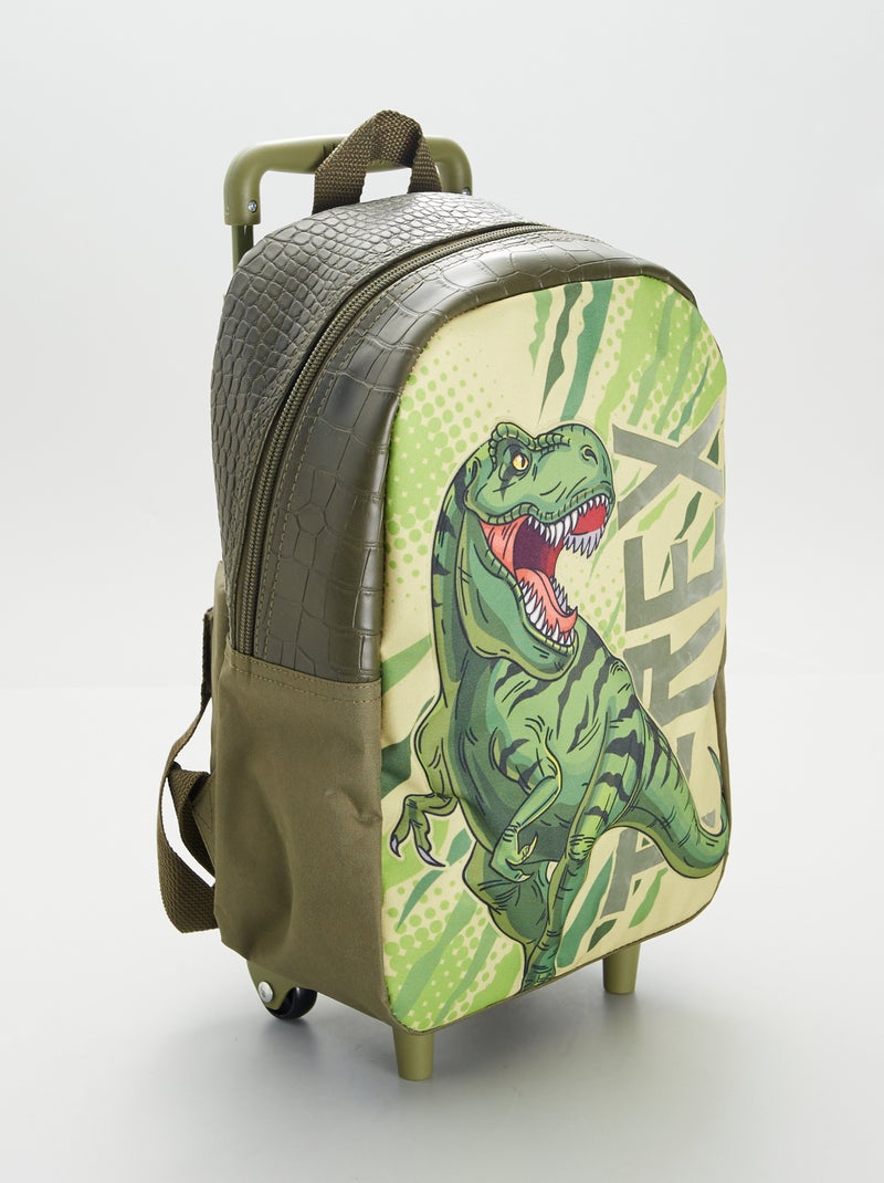 Mochila con ruedas 'dinosaurios' VERDE - Kiabi