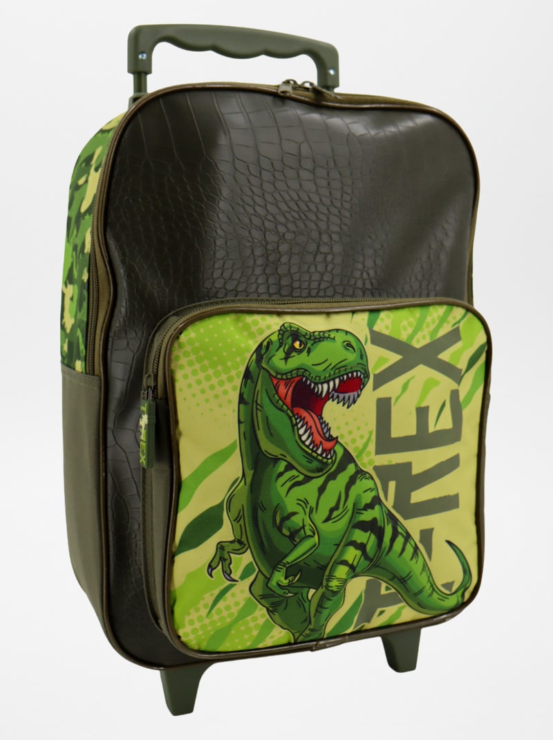 Mochila con ruedas dinosaurios VERDE - Kiabi