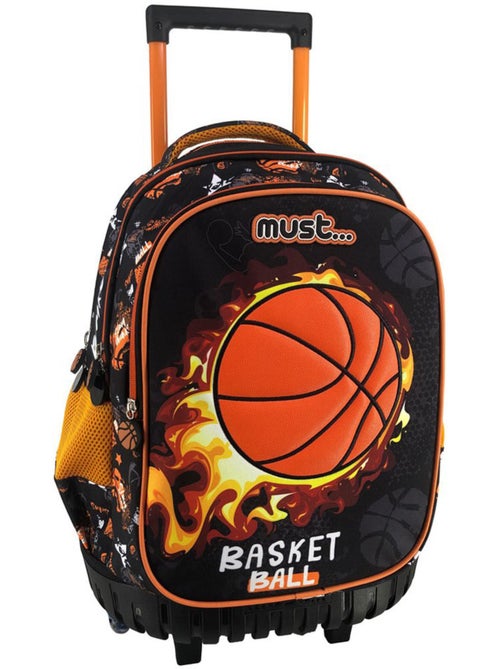Mochila con ruedas escolar basketball fire 45 cm - trolley 3 compartimentos - Kiabi Mochila con ruedas escolar basketball fire 45 cm - trolley 3 compartimentos - Kiabi