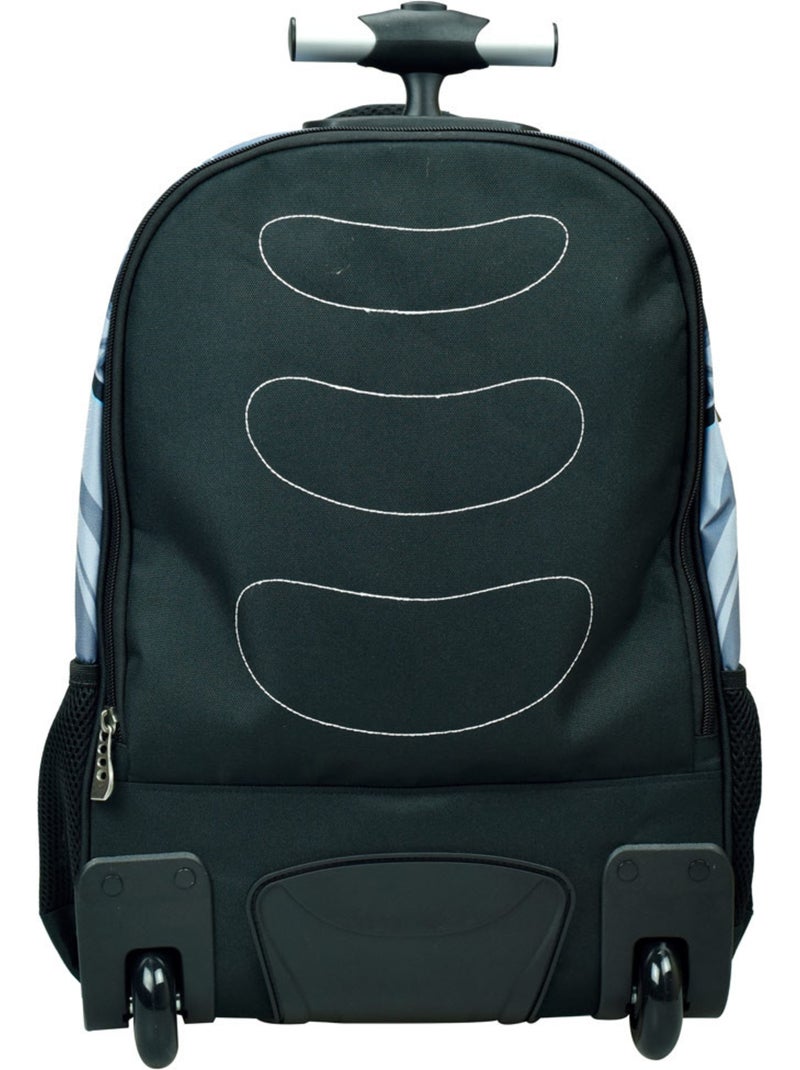 Mochila con ruedas estampado robot no fear 48 cm Azul Gris Negro - Kiabi