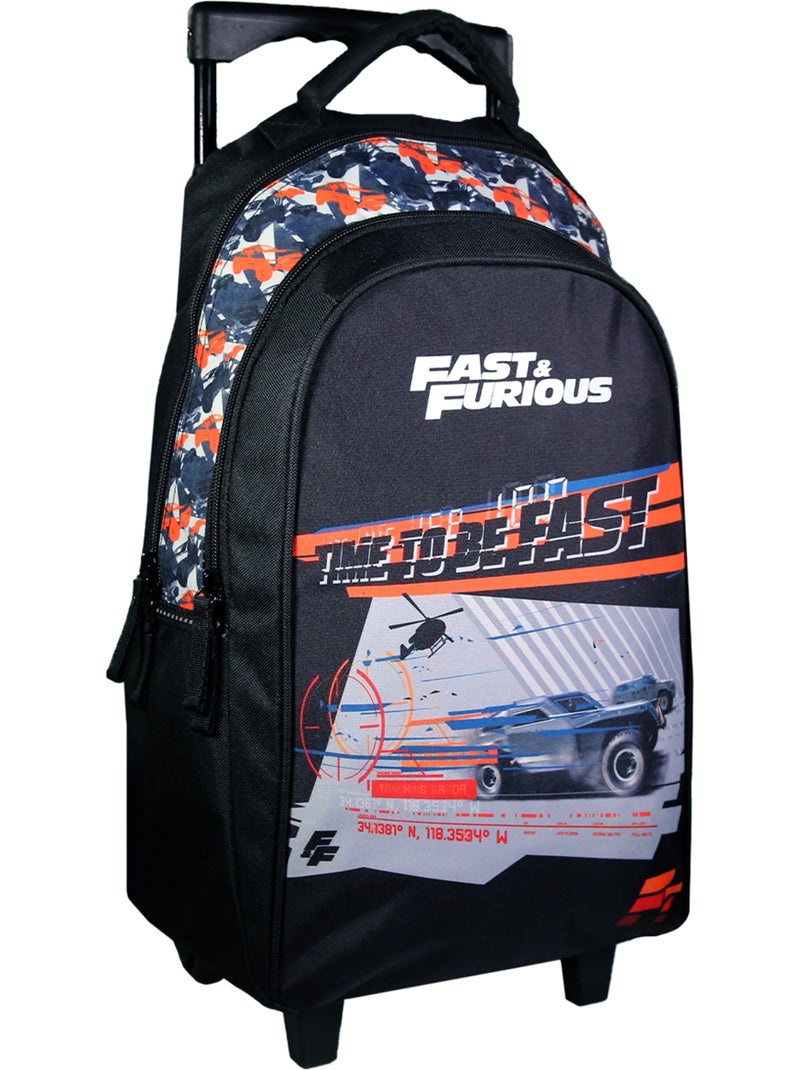 Mochila con ruedas 'fast and furious' 45 cm Negro - Kiabi