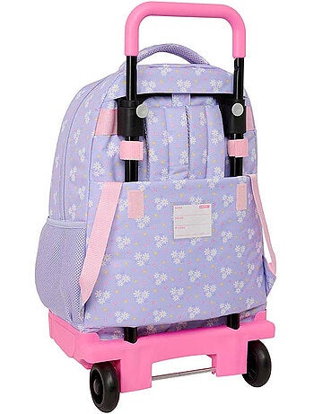 Mochila con ruedas flores cmp bolsa extraíble 4 ruedas 45 x 33 x 22 cm