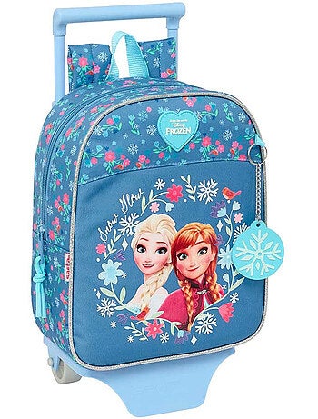 Mochila con ruedas frozen con mochila extraíble, 4 ruedas, 22x10x27 cm