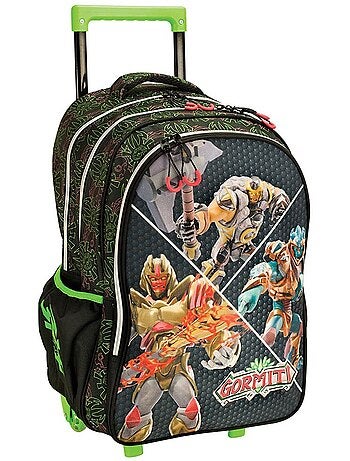 Mochila con ruedas gormiti de poliéster estampado