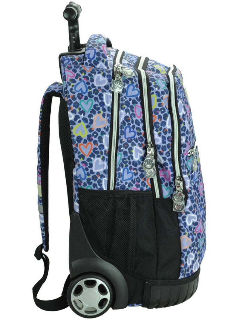 Mochila con ruedas hallmark – trolley – 48 cm Azul Negro - Kiabi