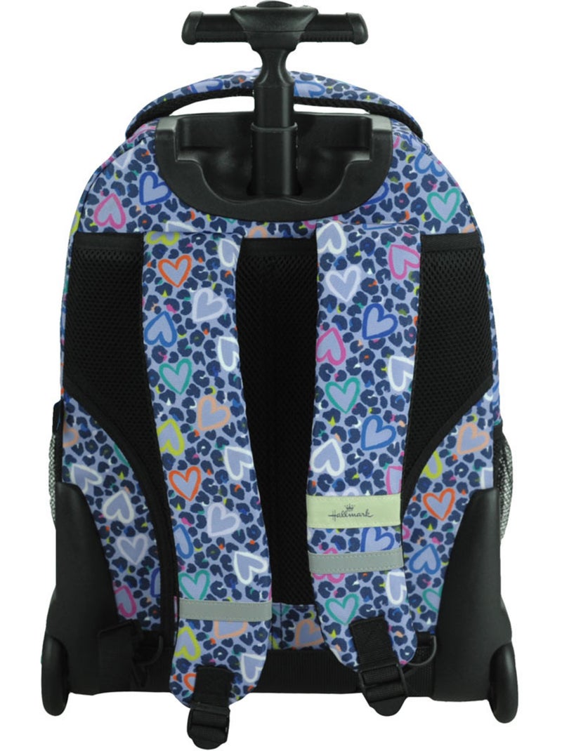 Mochila con ruedas hallmark – trolley – 48 cm Azul Negro - Kiabi
